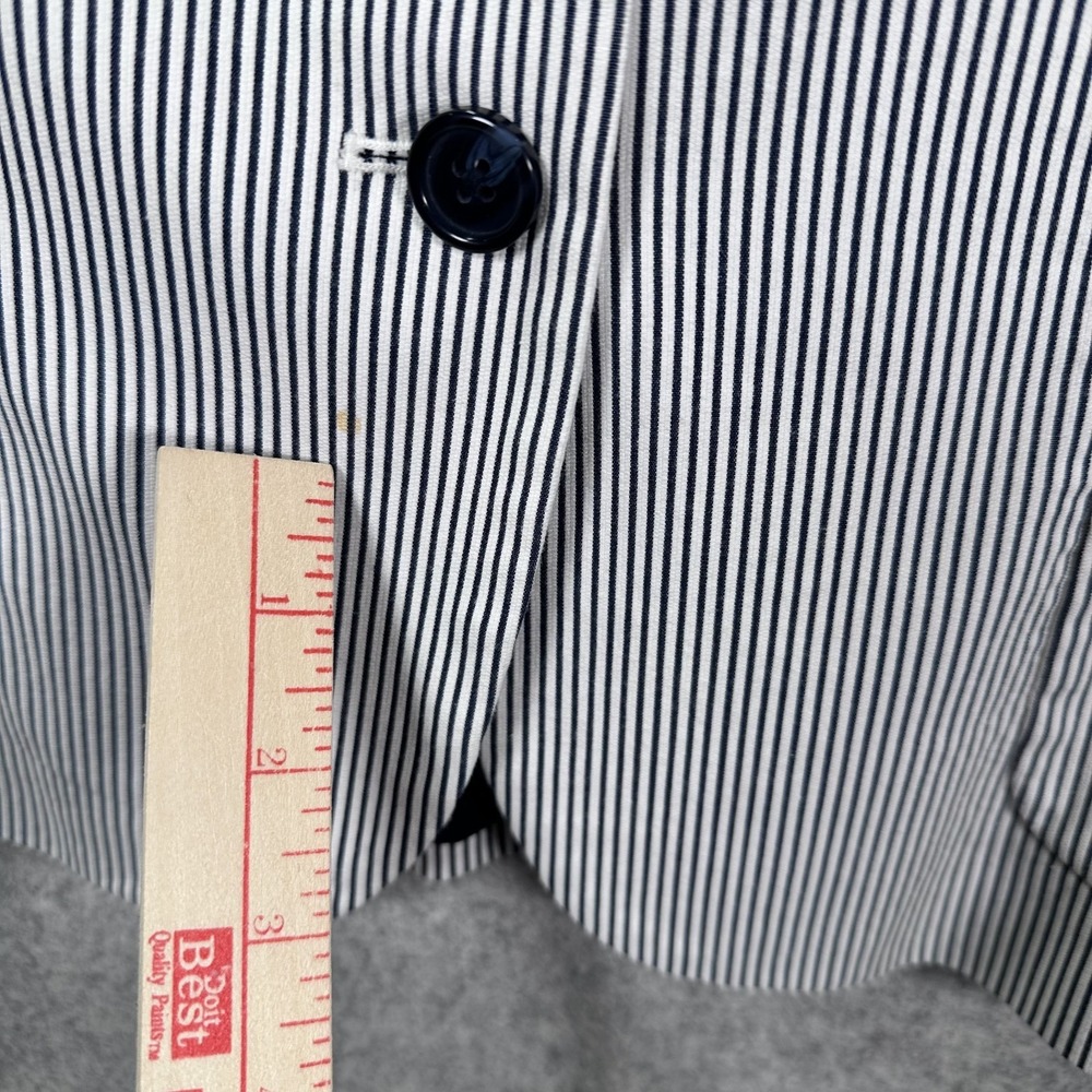 Talbots Size 16 Womens Blazer Pinstripe Blue Two Button Lined Work Long Sleeve - Picture 9 of 14